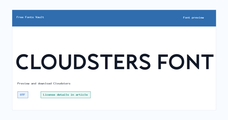 Cloudsters font preview