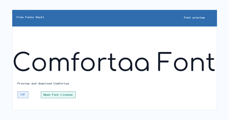 Comfortaa font preview