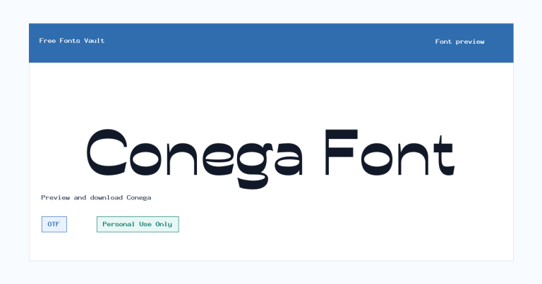 Conega font preview
