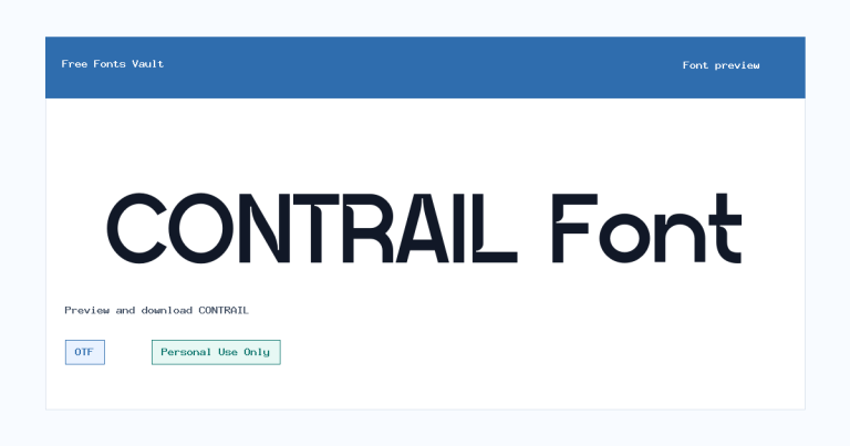 CONTRAIL font preview