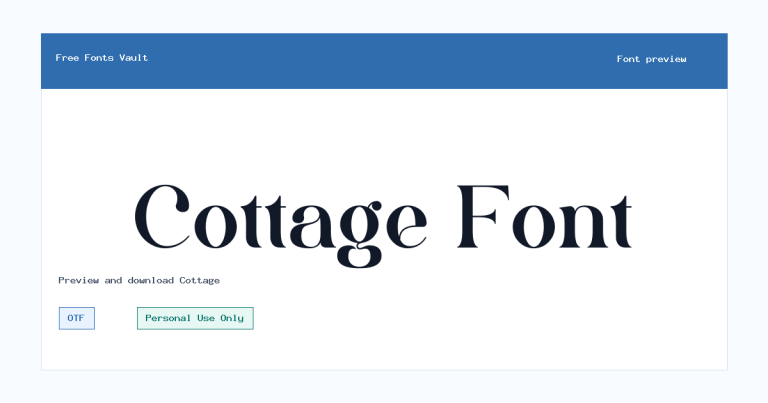 Cottage font preview