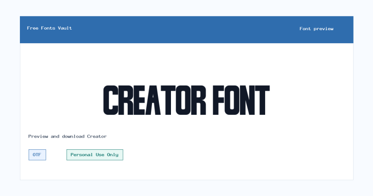 Creator font preview