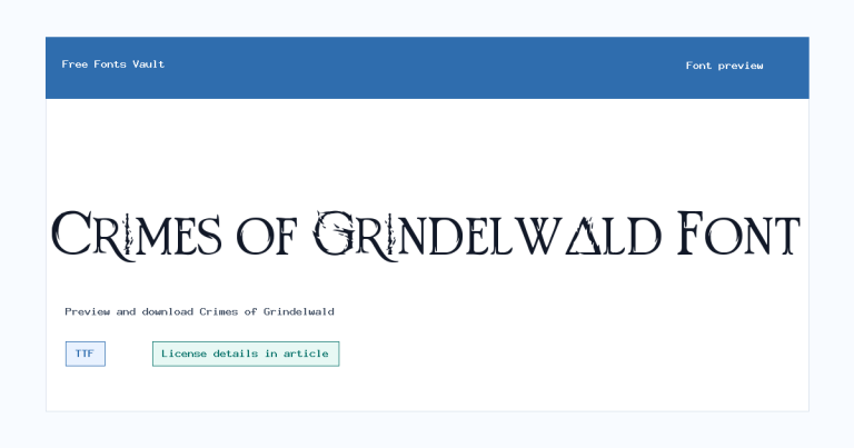 Crimes of Grindelwald font preview