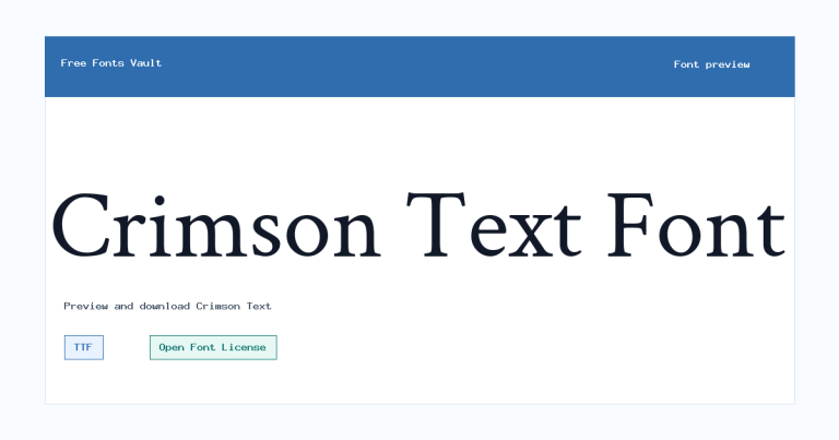 Crimson Text font preview