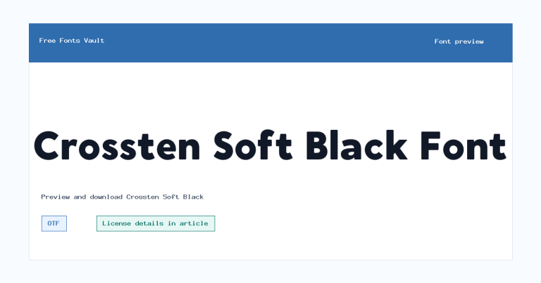 Crossten Soft Black font preview