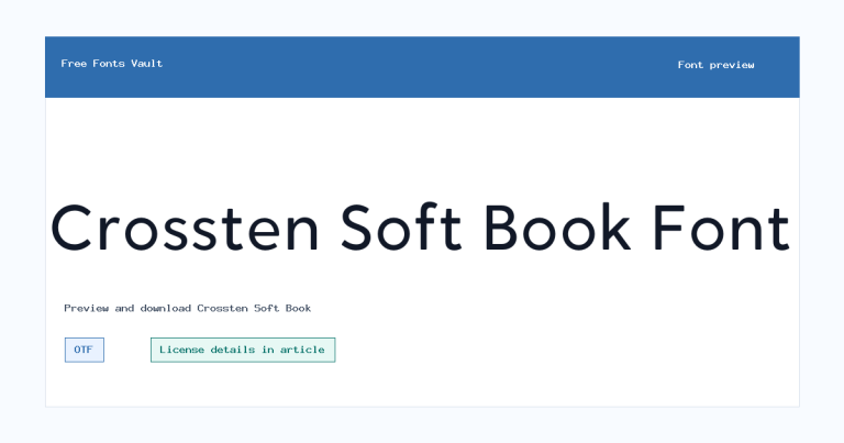 Crossten Soft Book font preview
