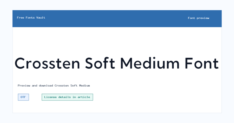 Crossten Soft Medium font preview