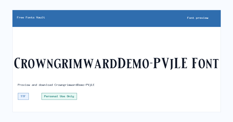 CrowngrimwardDemo-PVjLE font preview