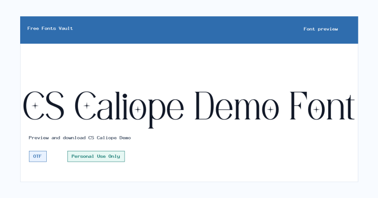 CS Caliope Demo font preview