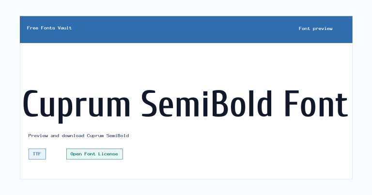 Cuprum SemiBold font preview