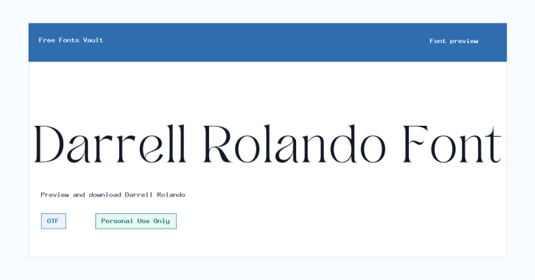 Darrell Rolando font preview