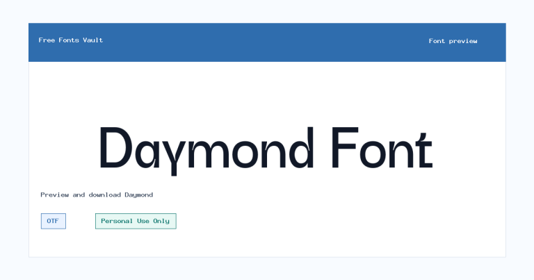 Daymond font preview