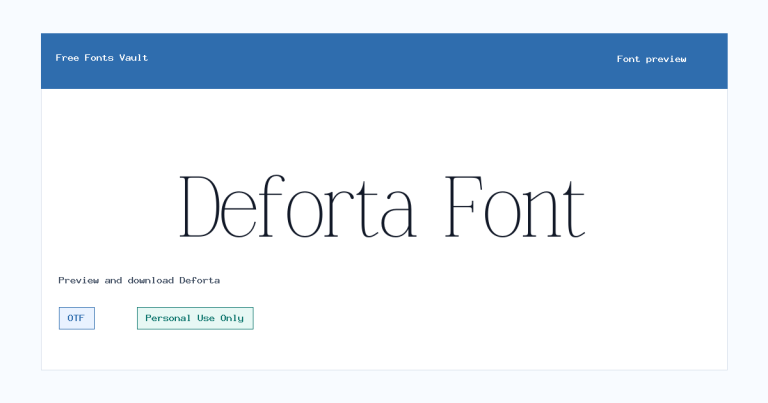 Deforta font preview