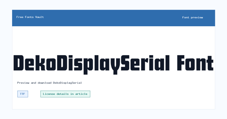 DekoDisplaySerial font preview