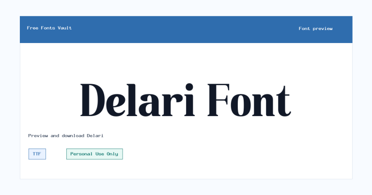 Delari font preview