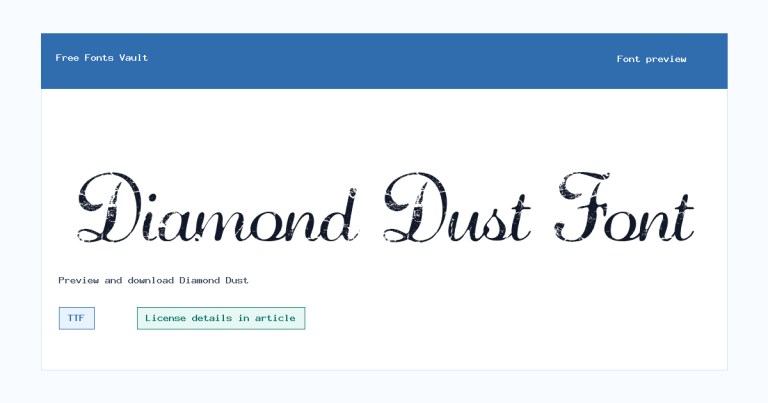 Diamond Dust font preview