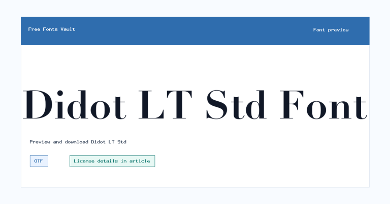 Didot LT Std font preview