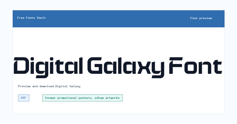 Digital Galaxy font preview