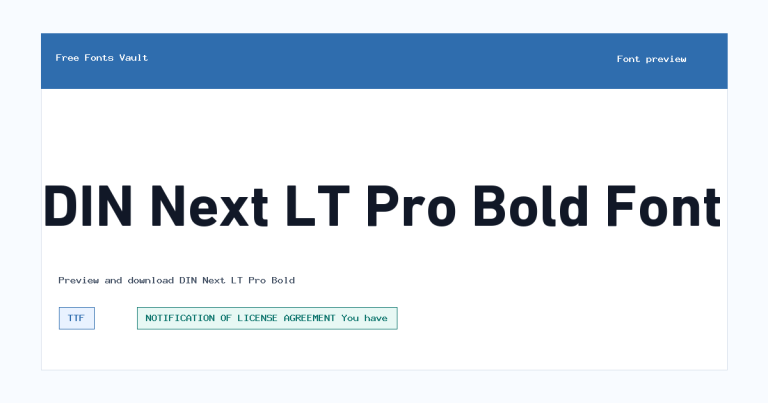DIN Next LT Pro Bold font preview