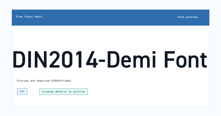 DIN2014-Demi font preview