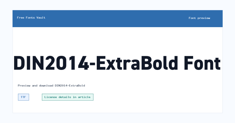 DIN2014-ExtraBold font preview