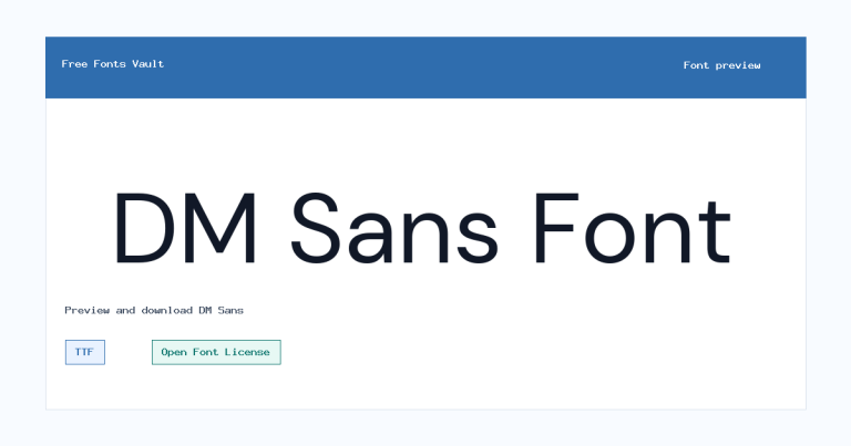 DM Sans font preview