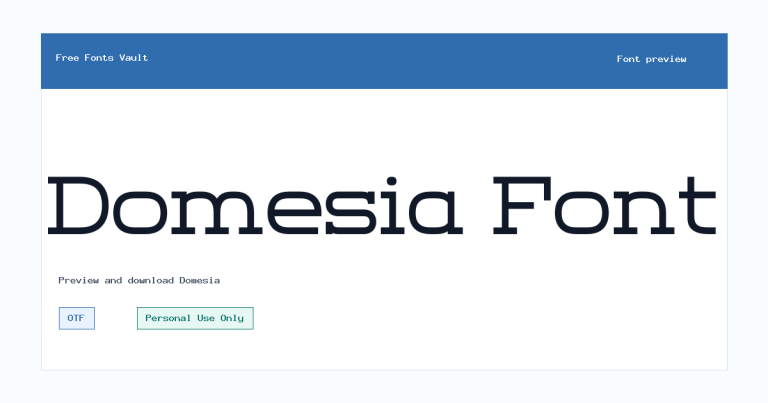 Domesia font preview