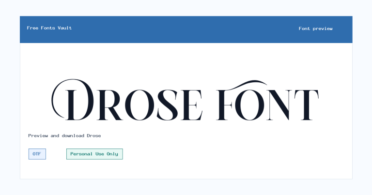 Drose font preview