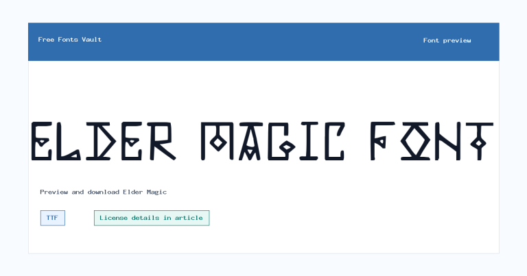 Elder Magic font preview