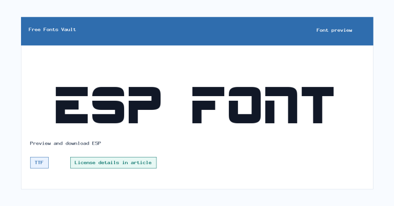 ESP font preview