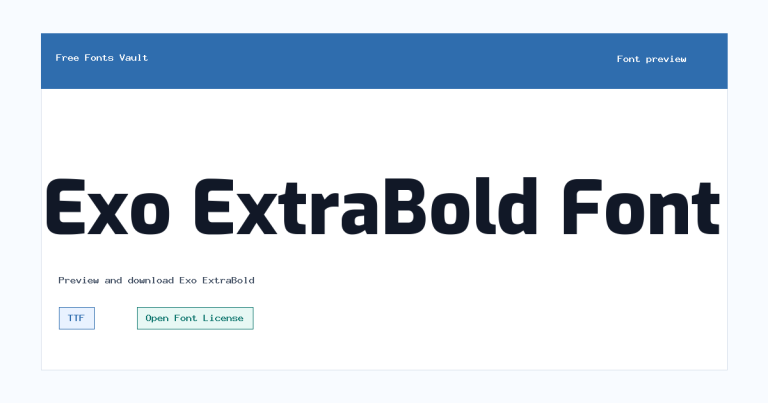 Exo ExtraBold font preview