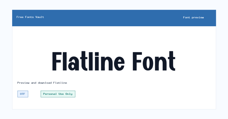 Flatline font preview