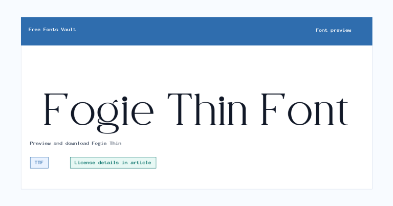 Fogie Thin font preview
