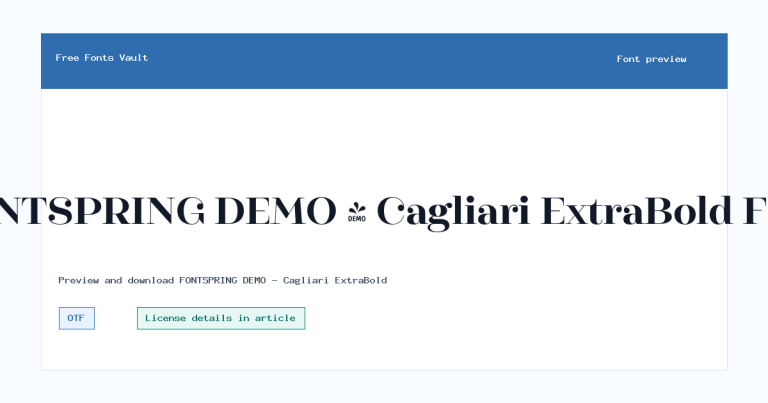 FONTSPRING DEMO – Cagliari ExtraBold font preview