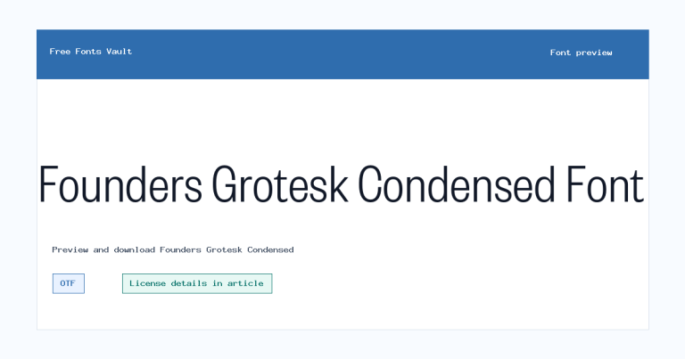 Founders Grotesk Condensed font preview