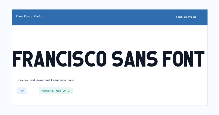 Francisco Sans font preview