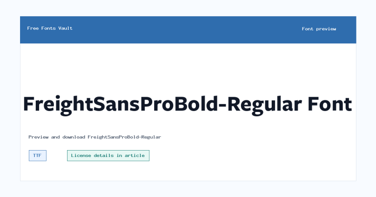 FreightSansProBold-Regular font preview