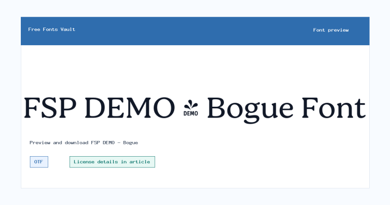 FSP DEMO – Bogue font preview