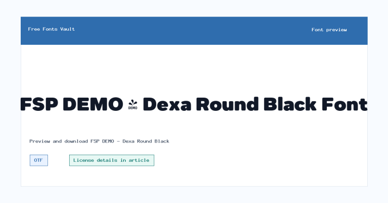 FSP DEMO – Dexa Round Black font preview