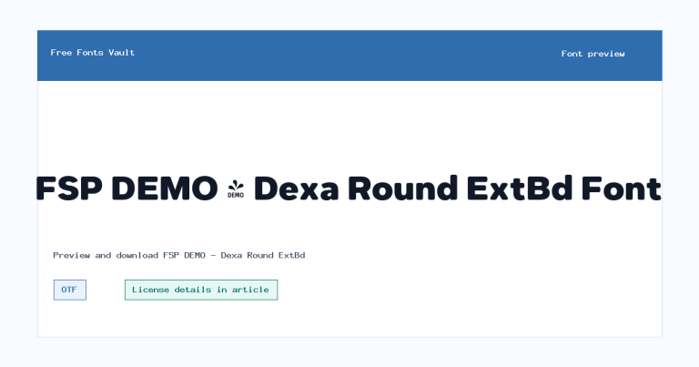 FSP DEMO – Dexa Round ExtBd font preview