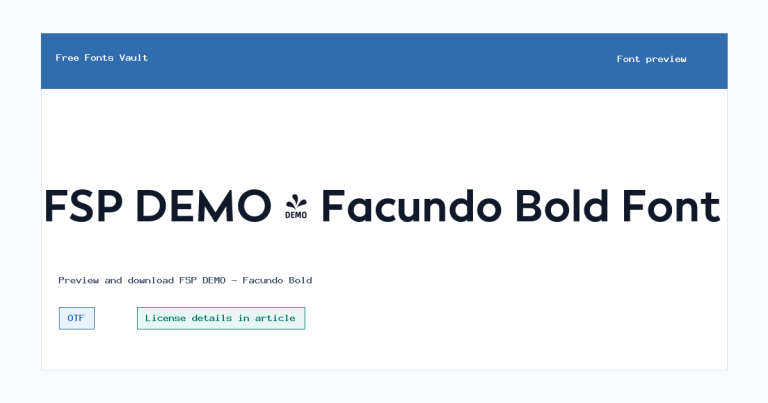 FSP DEMO – Facundo Bold font preview