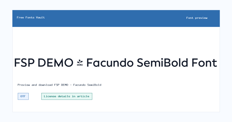 FSP DEMO – Facundo SemiBold font preview