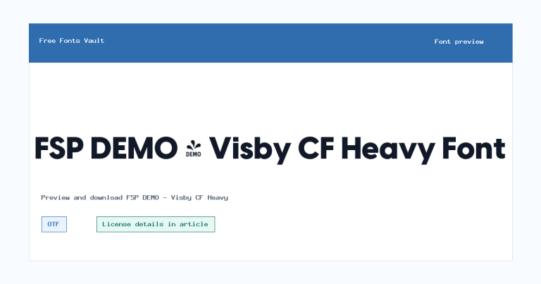 FSP DEMO – Visby CF Heavy font preview