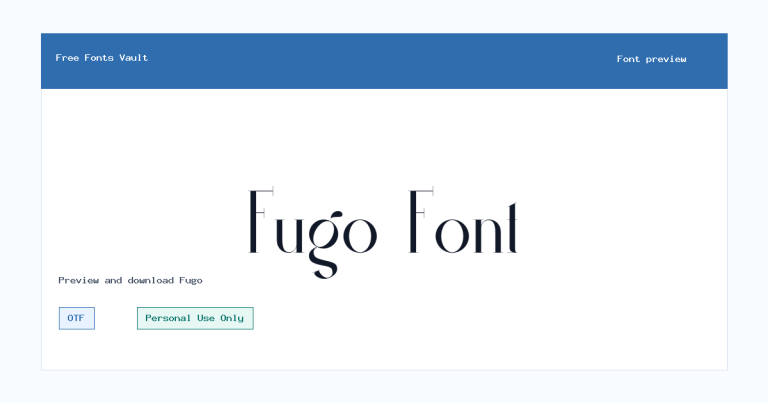 Fugo font preview