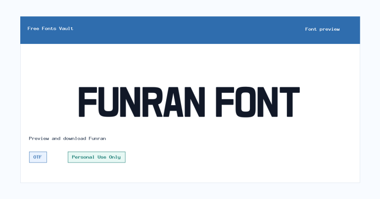 Funran font preview