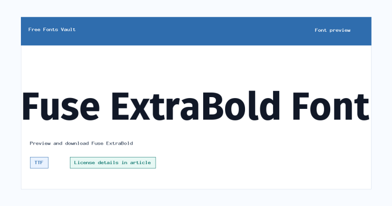 Fuse ExtraBold font preview