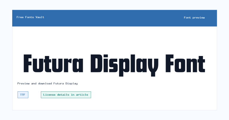 Futura Display font preview