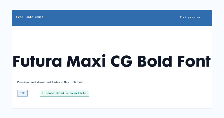Futura Maxi CG Bold font preview