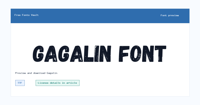 Gagalin font preview