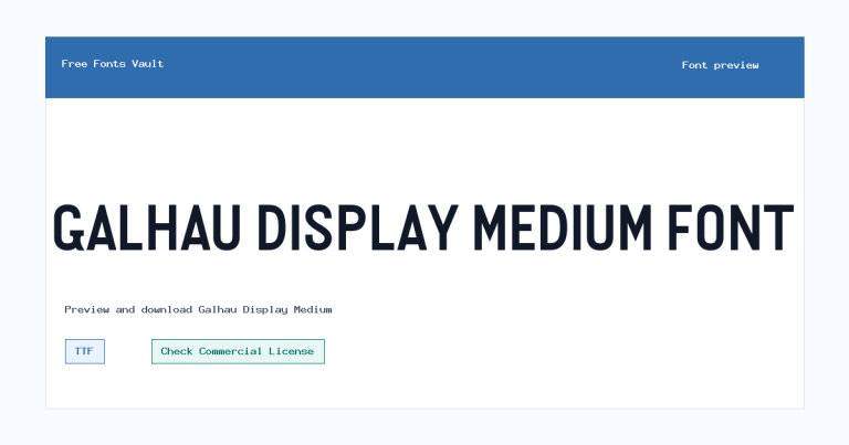 Galhau Display Medium font preview